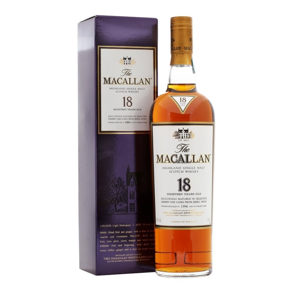 Macallan 18 year old whisky