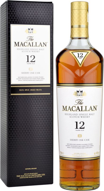 Macallan 12 year old Sherry Oak Cask whisky